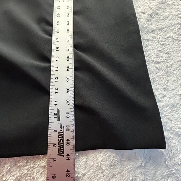 Vintage Henry Lee Career Shift Dress Size 10P Black Gold Buckle Waist Zip Back - Picture 9 of 9